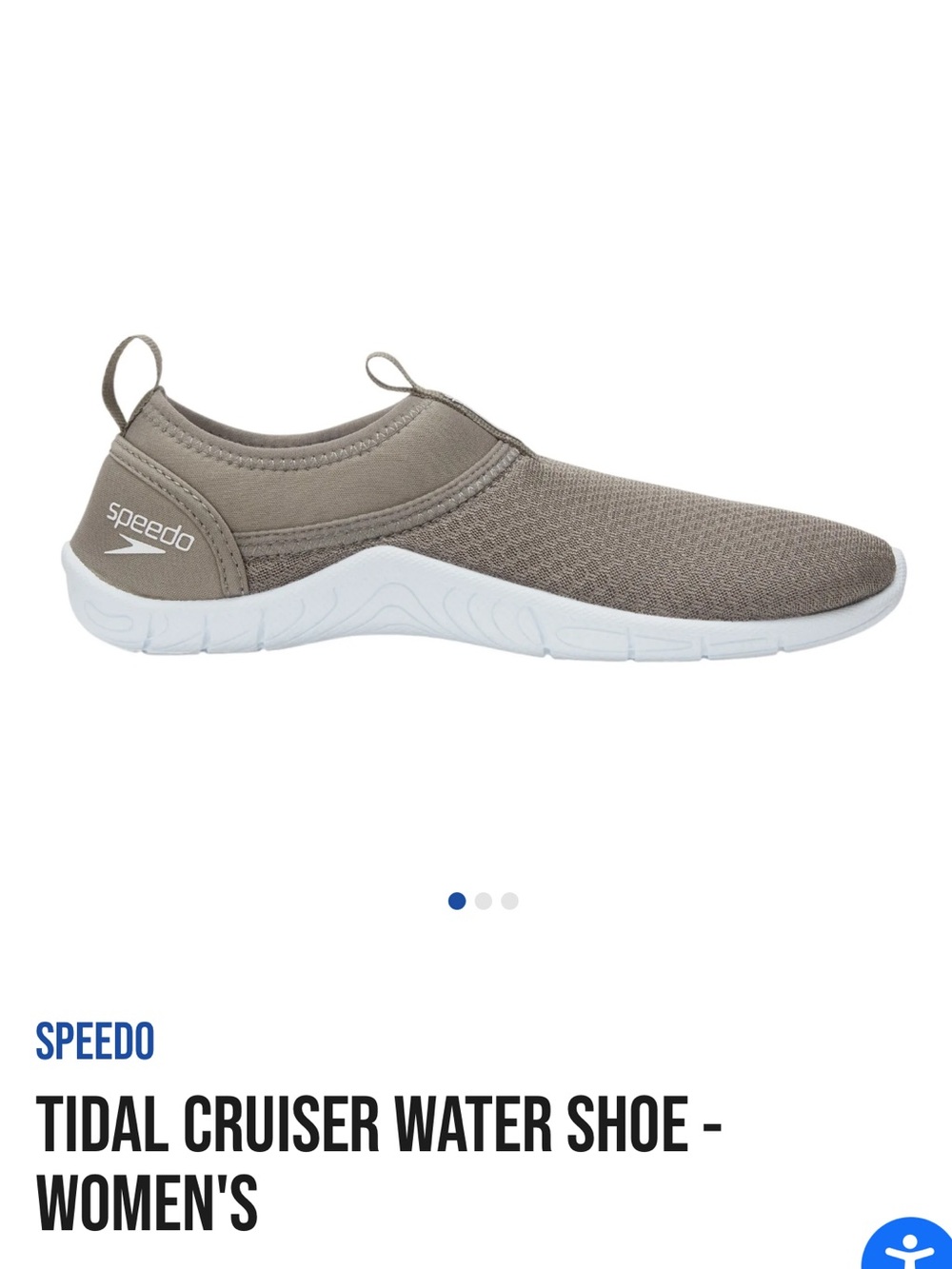 Speedo Women's Tidal Cruiser Water Shoe in Taupe with White Sole
